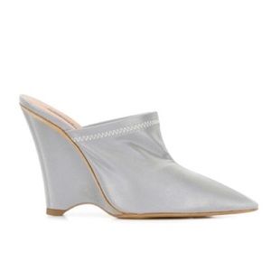 Yeezy Season 8 Wedge Mules Silver